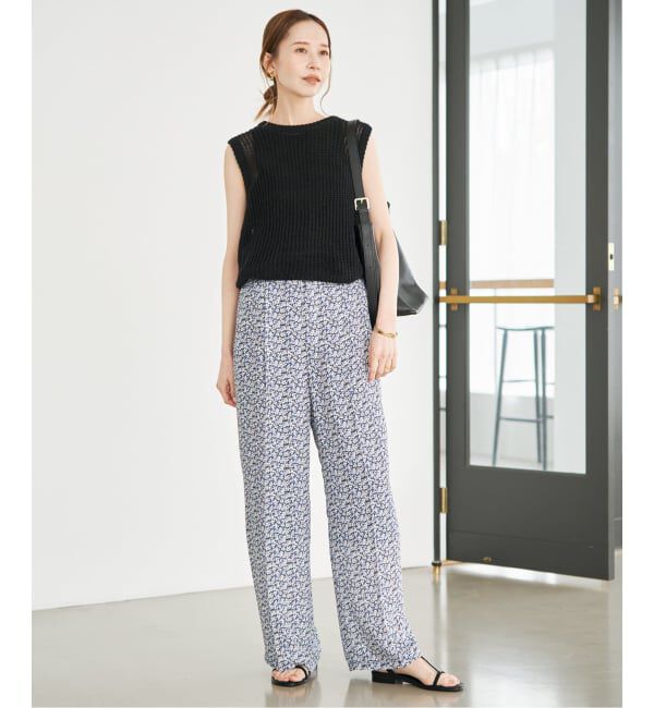 SLOBE IENA「《36サイズのみWEB限定》Blue Flowerパンツ」|その他|