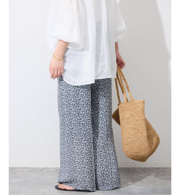 SLOBE IENA「《36サイズのみWEB限定》Blue Flowerパンツ」|その他|