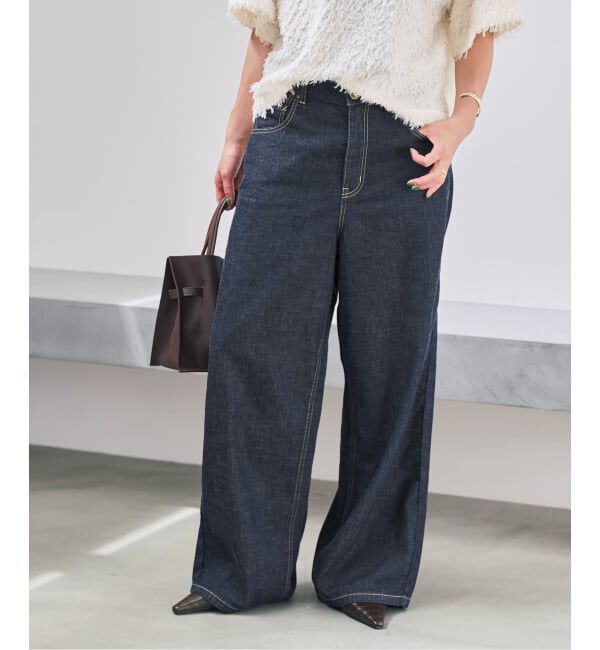 Spick and Span「《予約》5 1/2 DEEP RISELOOSE DENIM」|デニム|