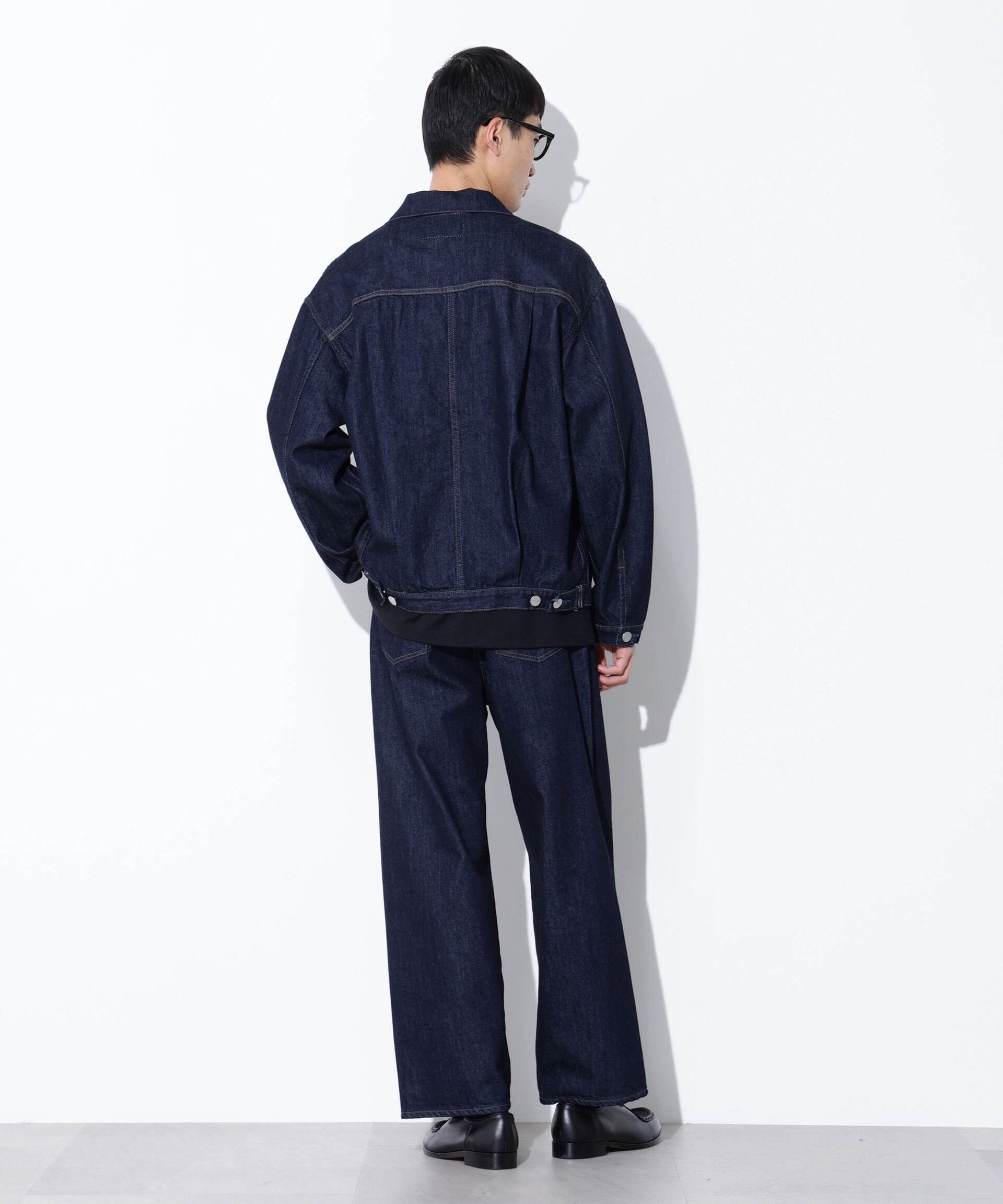 nano･universe「AUTHENコラボ SILKNIZED DENIM ワイドレッグ(セットアップ可)」|チノ|