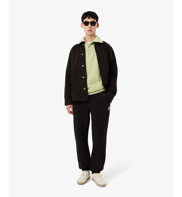LACOSTE「ルーズフィット ストレッチ鹿の子地ニット ハーフジッププルオーバー」|スウェット・ジャージ|