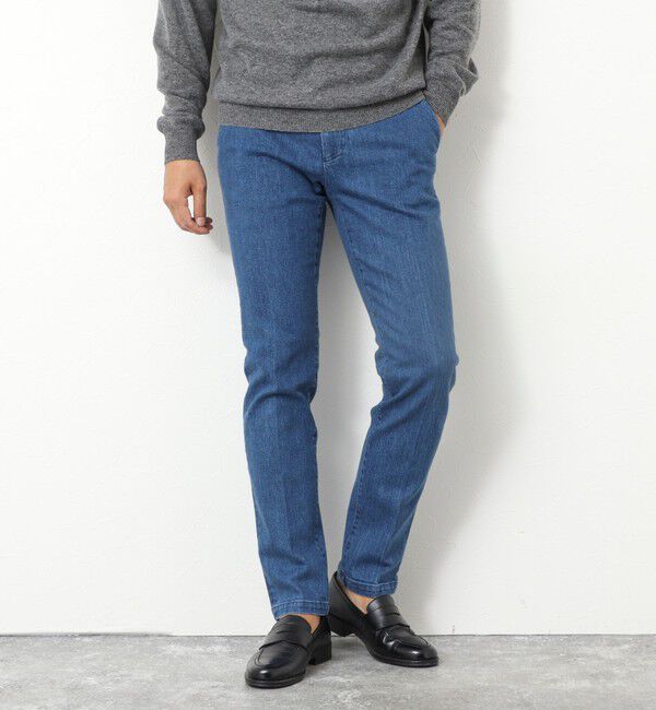 NOLLEY'S goodman「12ozムラ糸ストレッチデニムスリムフィットPT 25AW」|デニム|ブルー