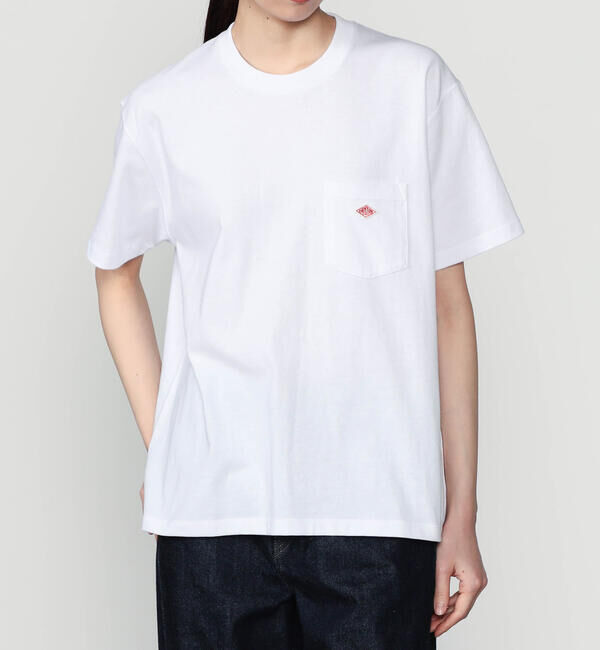 DANTON「DANTON | ポケット クルーネックTシャツ SOLID WOMEN」|Tシャツ・カットソー|WHITE