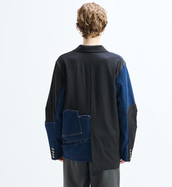 SOFFITTO「《別注》【AULA AILA/アウラ アイラ】CHECK DENIM COMBONATON JACKET」|テーラードジャケット|