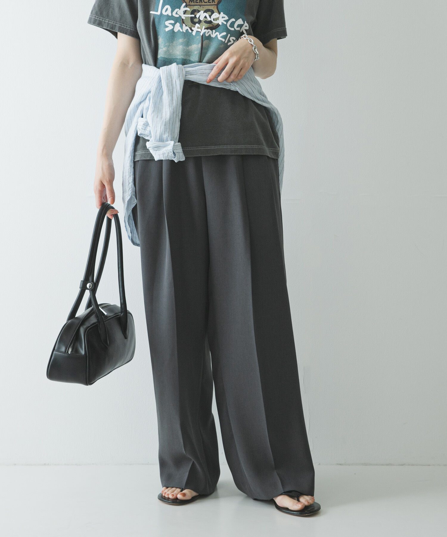 URBAN RESEARCH「ダブルクロスキュプライージーパンツ」|その他|チャコールグレー