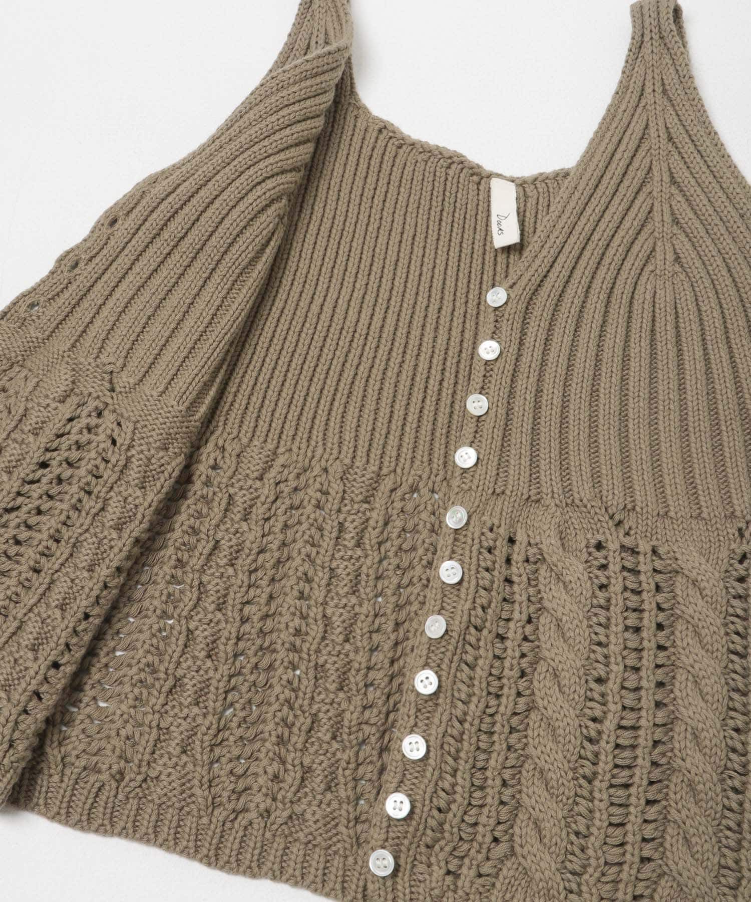 URBAN RESEARCH DOORS「Button Cotton Knit Vest」|ベスト・ジレ|