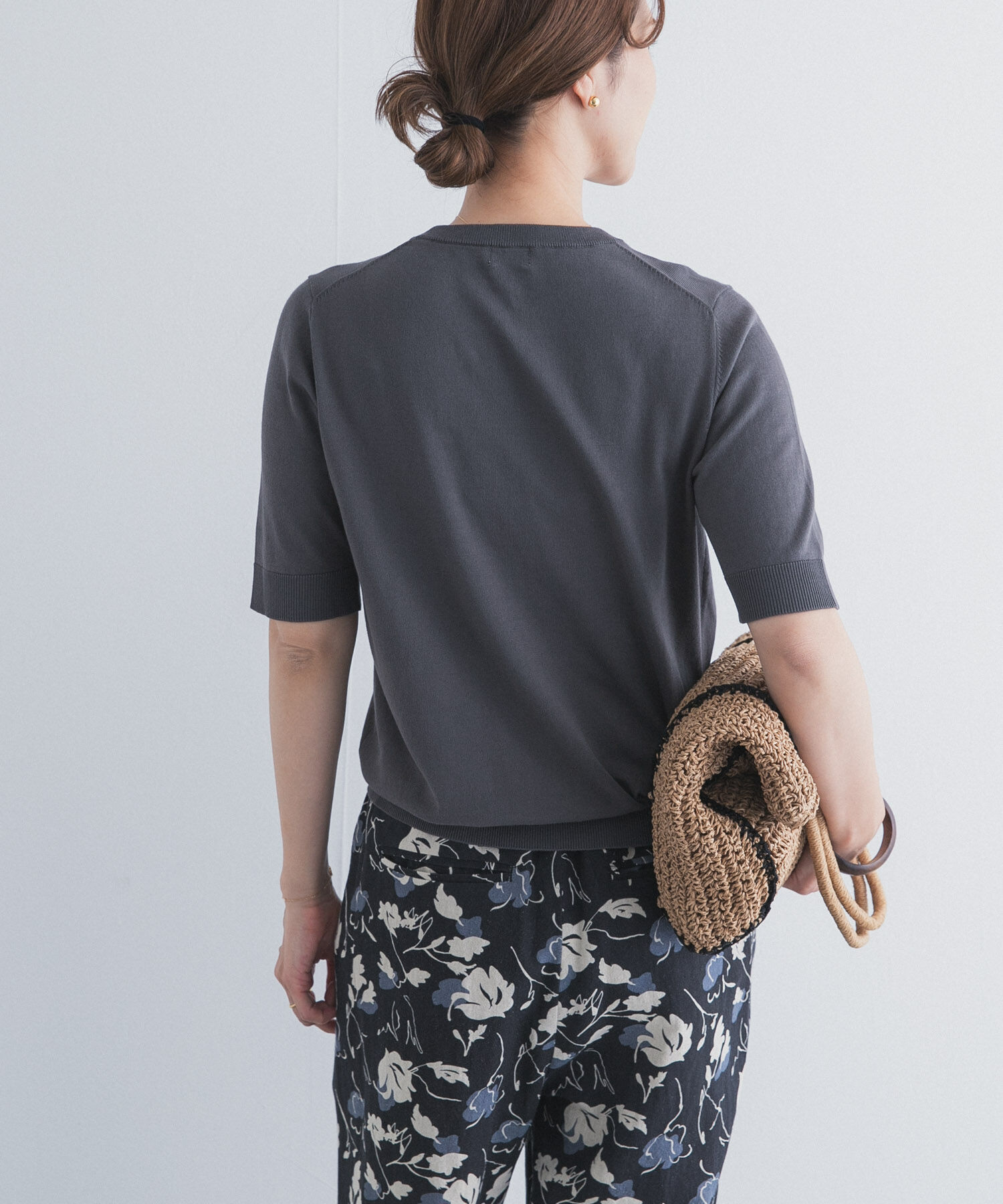 URBAN RESEARCH DOORS「『UR TECH ひやサラクール』コットンハーフスリーブKNIT」|ニット・セーター|