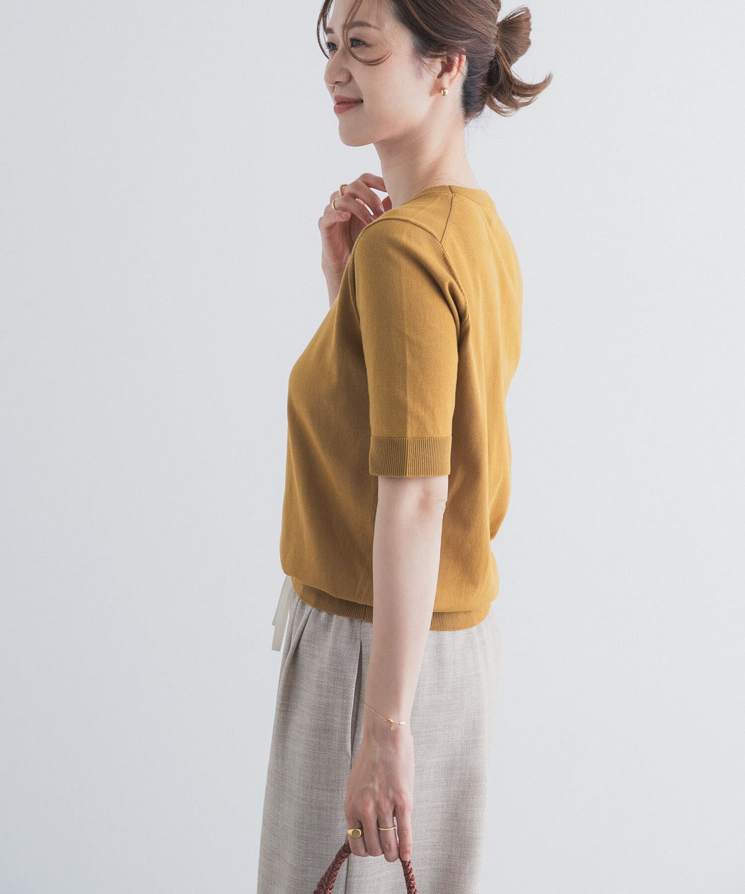 URBAN RESEARCH DOORS「『UR TECH ひやサラクール』コットンハーフスリーブKNIT」|ニット・セーター|