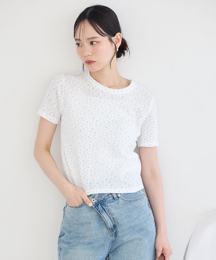 earth music&ecology「アイレットミニ裏毛Tシャツ」|Tシャツ・カットソー|