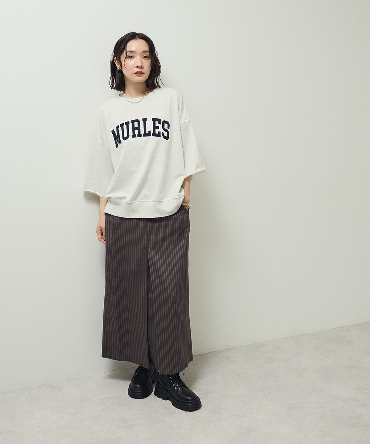 Green Parks「5分袖刺繍ロゴトレTEE」|Tシャツ・カットソー|