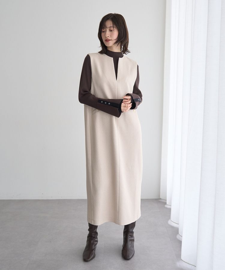 YECCA VECCA「キーネックジャンスカ」|ジャンパースカート|