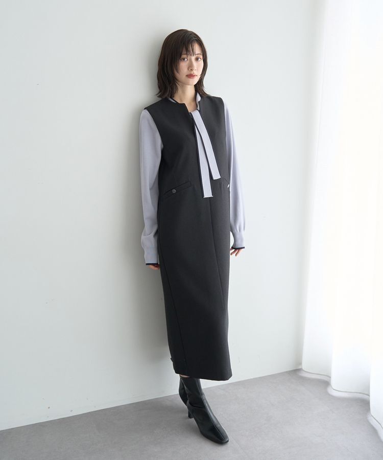 YECCA VECCA「キーネックジャンスカ」|ジャンパースカート|