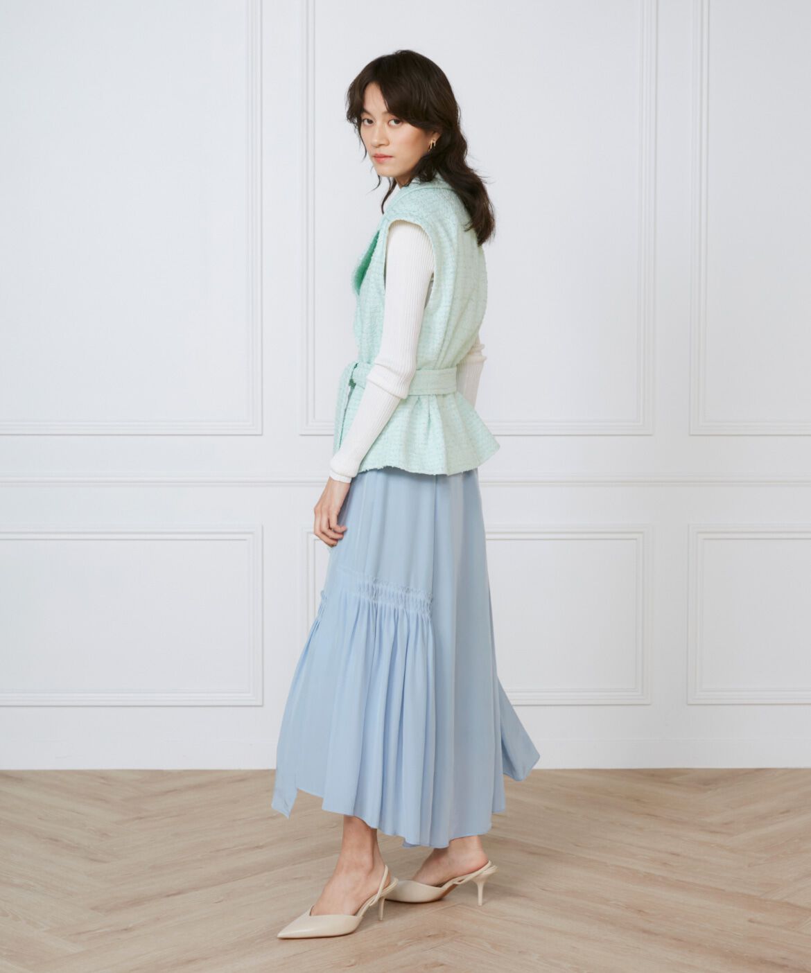 INED「《大きいサイズ》ショートコート《la veille by SUPERIOR CLOSET》」|ピーコート|