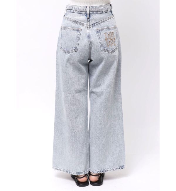 LAGUNAMOON「LMロゴセミワイドデニムパンツ」|デニム|