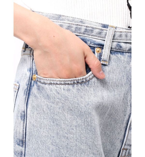 LAGUNAMOON「LMロゴセミワイドデニムパンツ」|デニム|