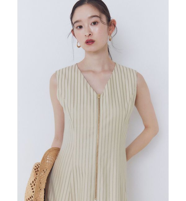 LAGUNAMOON「フロントZIPミックスカラーワンピース」|ワンピース|