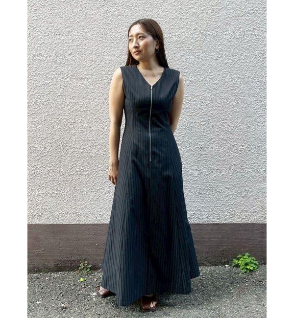LAGUNAMOON「フロントZIPミックスカラーワンピース」|ワンピース|