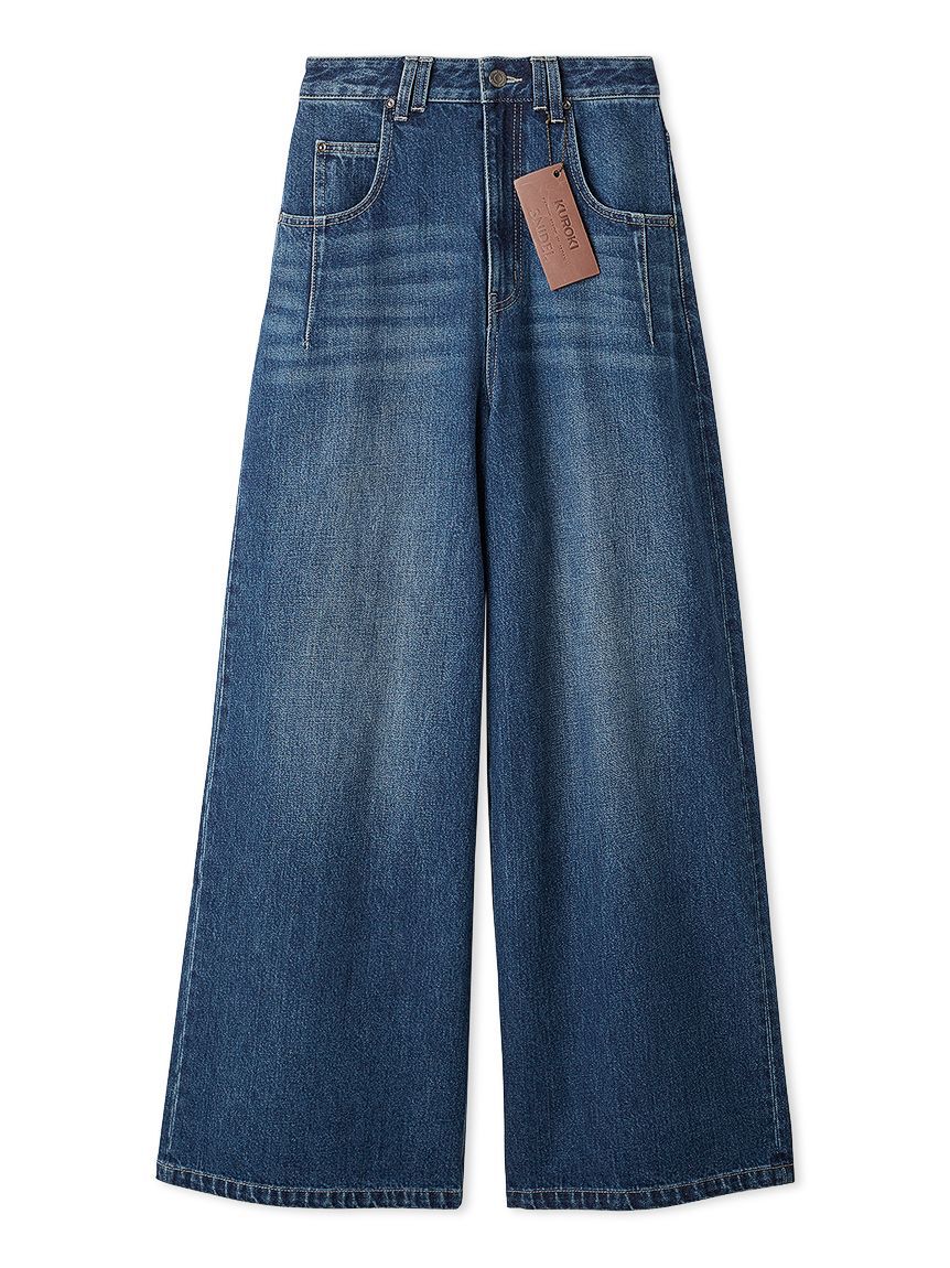 SNIDEL「【Kuroki denim】ハイライズワイドデニム」|デニム|