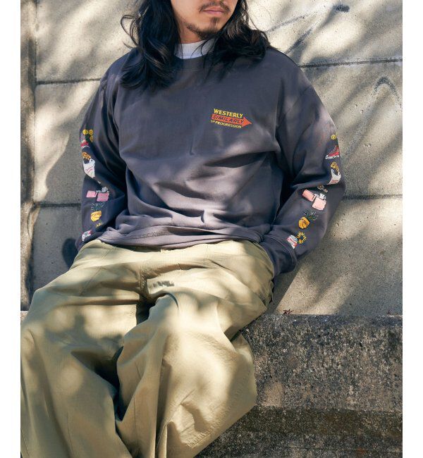 VENCE share style「袖フラワープリントロンT」|Tシャツ・カットソー|