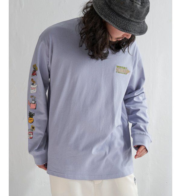 VENCE share style「袖フラワープリントロンT」|Tシャツ・カットソー|