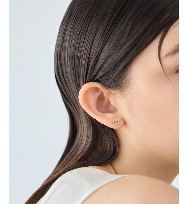 ete「[ゾディアック] K10YG ダイヤモンド ピアス /やぎ座」|ピアス|