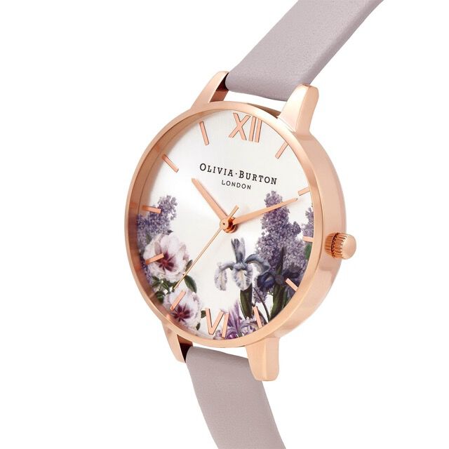 OLIVIA BURTON 「〈OLIVIA BURTON(ｵﾘﾋﾞｱﾊﾞｰﾄﾝ)〉シークレットガーデン - デミ グレー ライラック ローズゴールド&シルバー」|腕時計|