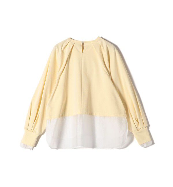 SHIPS for women「〈手洗い可能〉シアー コンビ タック プルオーバー」|Tシャツ・カットソー|