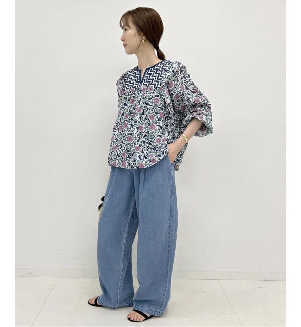 SLOBE IENA「《4サイズ展開/追加3》LEDENIM TUCK TROUSERデニム」|デニム|