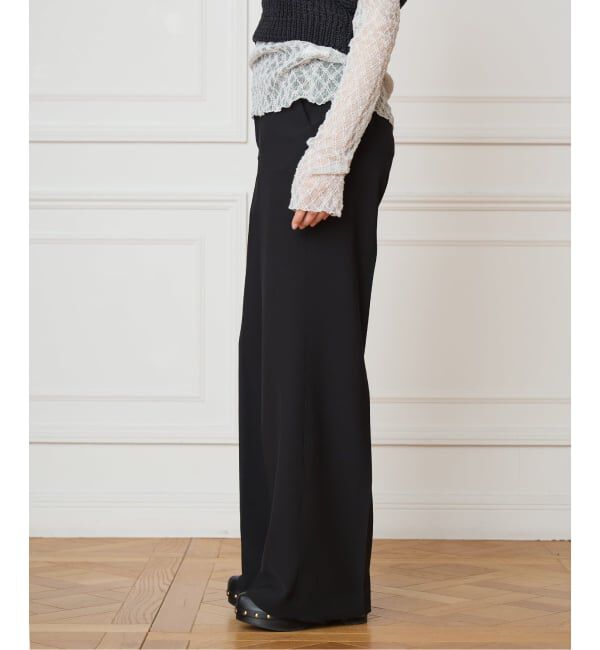 IENA LA BOUCLE「《洗濯機洗い可》IENA LA BOUCLE ソフトダブルクロススラックス」|スラックス|