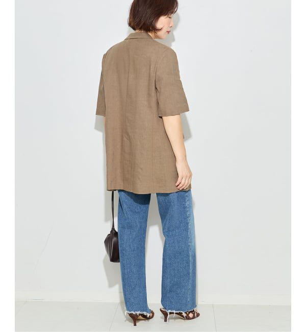journal standard L'essage「リネンハーフスリーブジャケット」|テーラードジャケット|