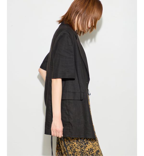 journal standard L'essage「リネンハーフスリーブジャケット」|テーラードジャケット|
