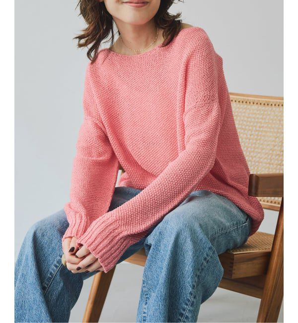Spick and Span「《WEB限定カラー有り / 追加》ペーパーヤーン2WAYルーズプルオーバー」|ニット・セーター|