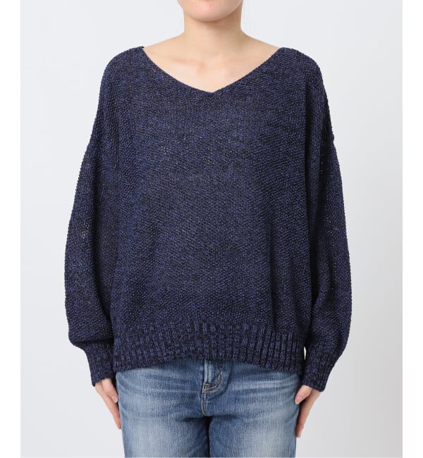 Spick and Span「《WEB限定カラー有り / 追加》ペーパーヤーン2WAYルーズプルオーバー」|ニット・セーター|