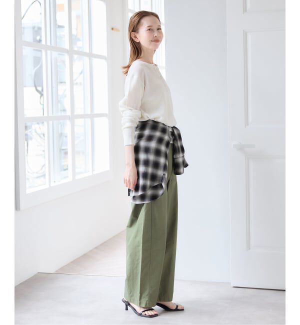 U by SPICK&SPAN「《予約》バレルレッグルーズベイカーパンツ」|カーゴ|
