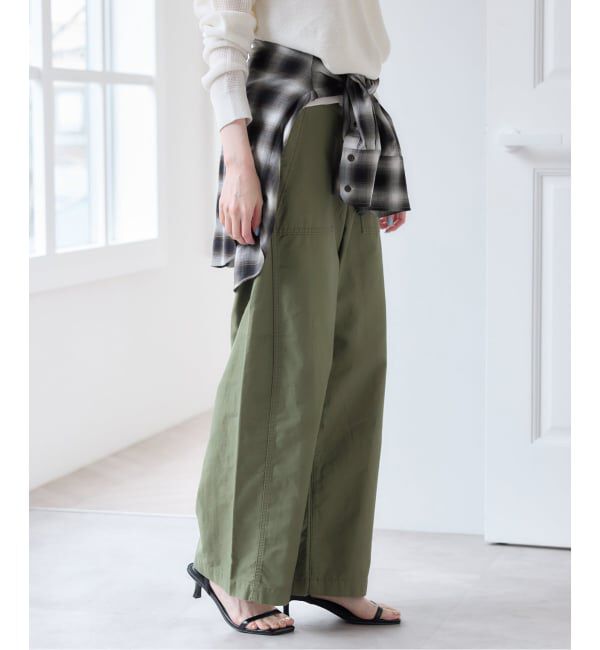 U by SPICK&SPAN「《予約》バレルレッグルーズベイカーパンツ」|カーゴ|