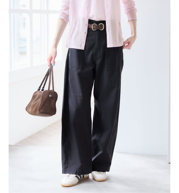 U by SPICK&SPAN「《予約》バレルレッグルーズベイカーパンツ」|カーゴ|