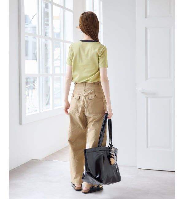 U by SPICK&SPAN「《予約》バレルレッグルーズベイカーパンツ」|カーゴ|
