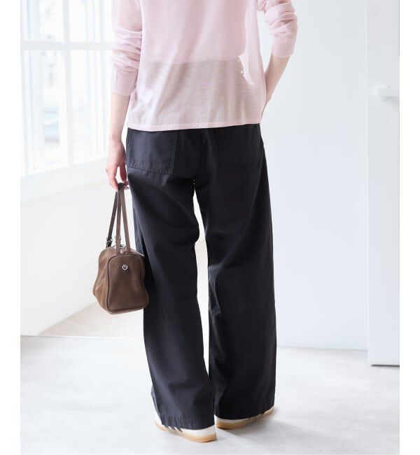 U by SPICK&SPAN「《予約》バレルレッグルーズベイカーパンツ」|カーゴ|
