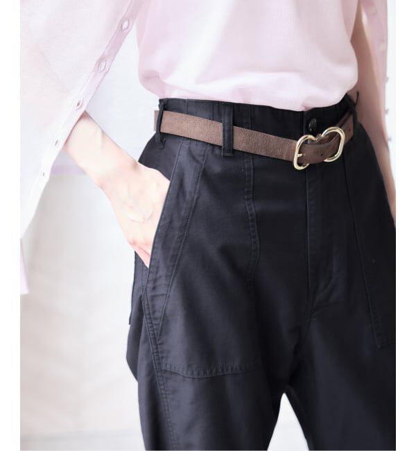 U by SPICK&SPAN「《予約》バレルレッグルーズベイカーパンツ」|カーゴ|
