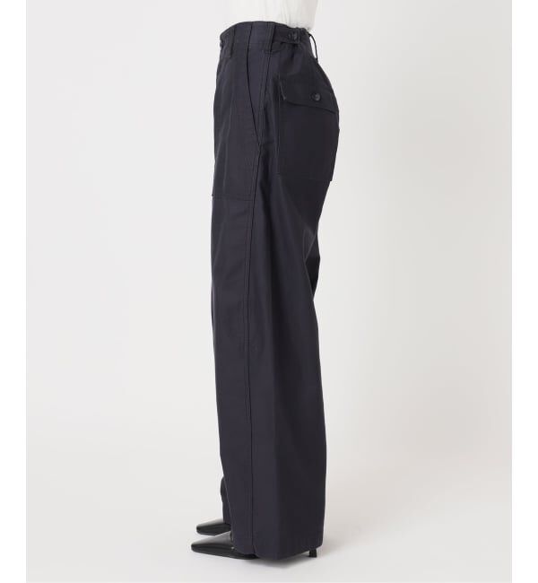 U by SPICK&SPAN「《予約》バレルレッグルーズベイカーパンツ」|カーゴ|