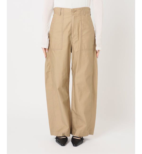 U by SPICK&SPAN「《予約》バレルレッグルーズベイカーパンツ」|カーゴ|