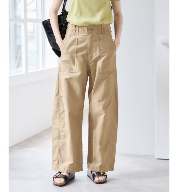 U by SPICK&SPAN「《予約》バレルレッグルーズベイカーパンツ」|カーゴ|