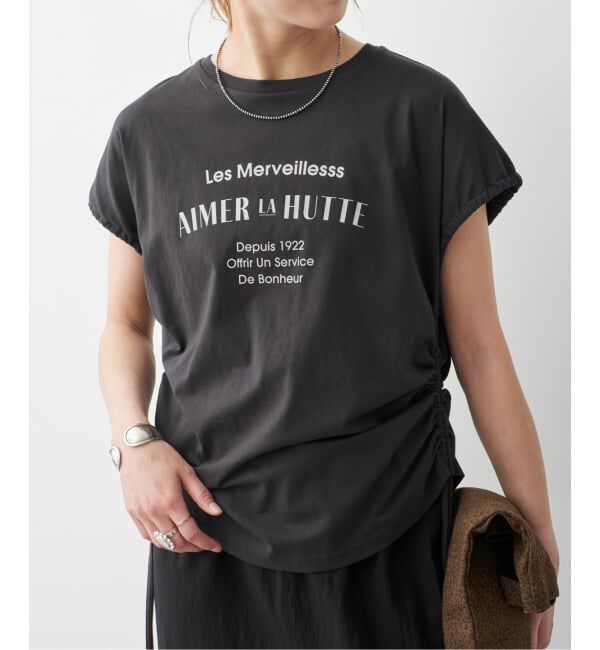 Spick and Span「《別注 / 予約》La Hutte / ラ ユット ギャザーTOP*2WAY」|Tシャツ・カットソー|グレー