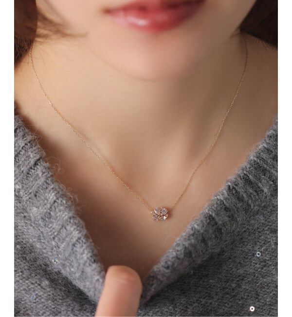 Lilas by Spick&Span「MIXストーンネックレス K10」|ネックレス|