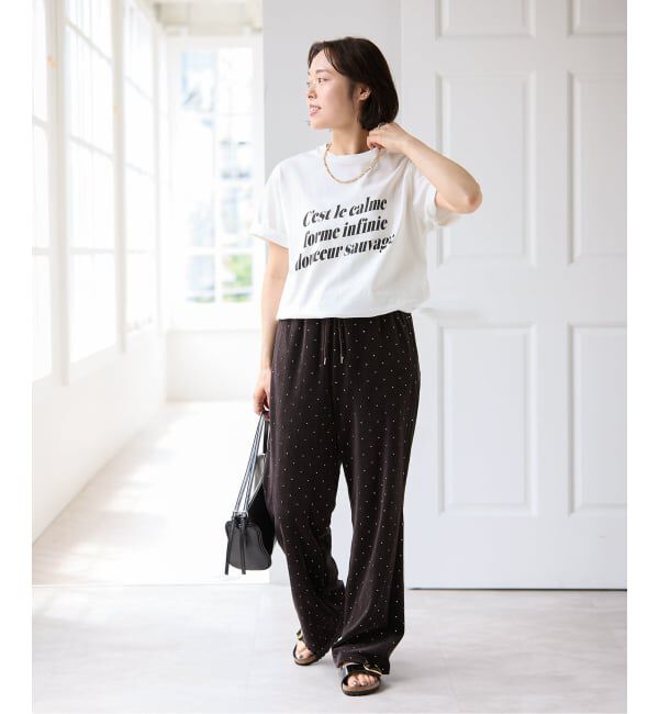 U by SPICK&SPAN「《予約 / 汗染み防止 / 接触冷感 》NANO-SHEER/ZERO レターロゴTEE」|Tシャツ・カットソー|