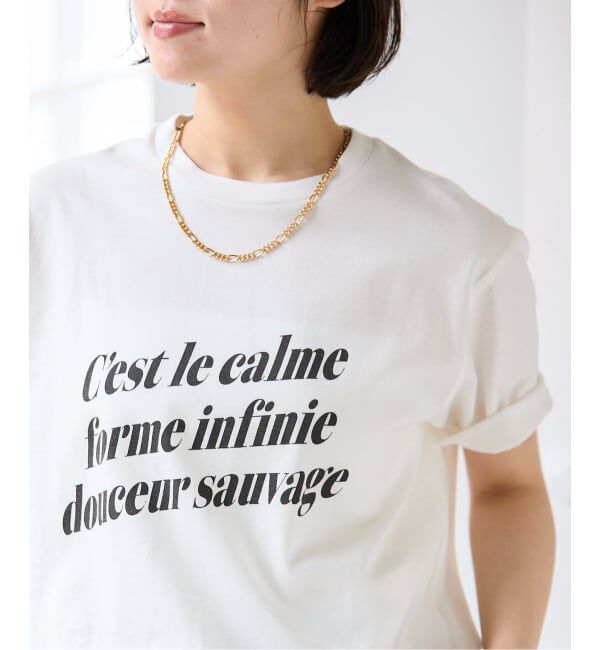 U by SPICK&SPAN「《予約 / 汗染み防止 / 接触冷感 》NANO-SHEER/ZERO レターロゴTEE」|Tシャツ・カットソー|