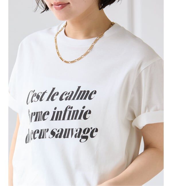U by SPICK&SPAN「《予約 / 汗染み防止 / 接触冷感 》NANO-SHEER/ZERO レターロゴTEE」|Tシャツ・カットソー|