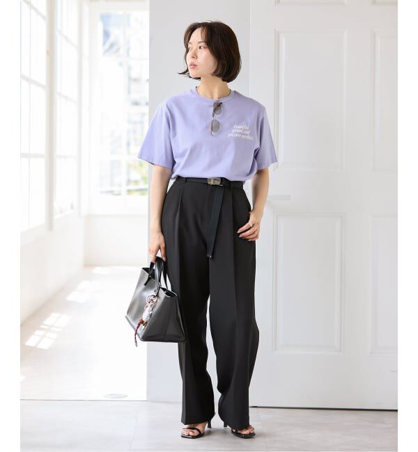U by SPICK&SPAN「《予約 / 汗染み防止 / 接触冷感 》NANO-SHEER/ZERO レターロゴTEE」|Tシャツ・カットソー|