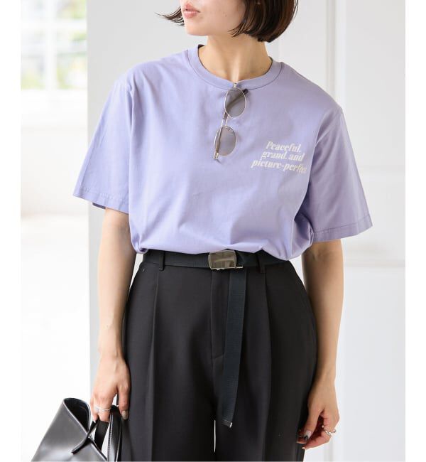 U by SPICK&SPAN「《予約 / 汗染み防止 / 接触冷感 》NANO-SHEER/ZERO レターロゴTEE」|Tシャツ・カットソー|