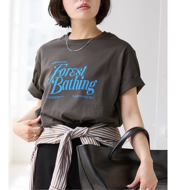 U by SPICK&SPAN「《予約 / 汗染み防止 / 接触冷感 》NANO-SHEER/ZERO レターロゴTEE」|Tシャツ・カットソー|